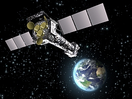 XMM-Newton im Weltraum - künstlerische Darstellung
(Bild: ESA)