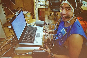 Training am Sojus-Simulator während Mars 500
(Bild: privat)